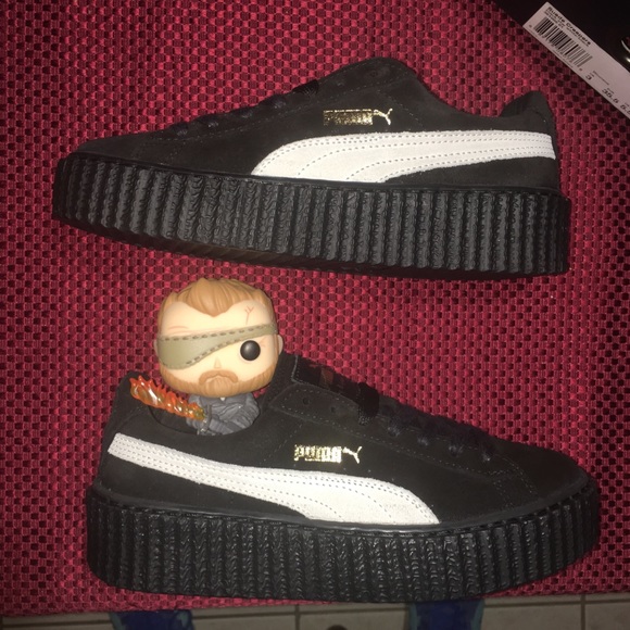 Rihanna Fenty Black - White Star Suede Creepers - Picture 3 of 8